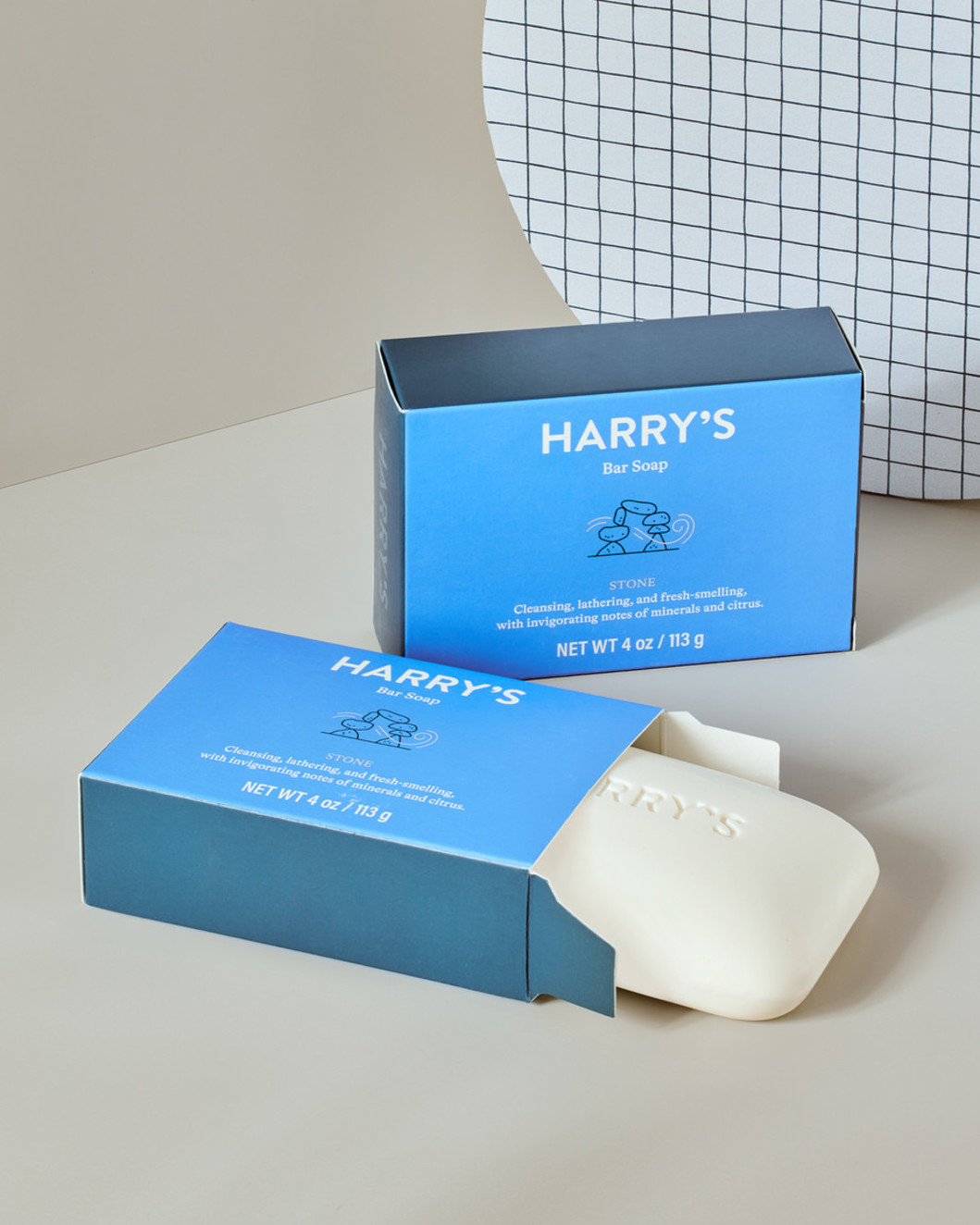 Men's Grooming Set, Harry's Shampoo 14 Oz, Body Wash 16 Oz, and Bar Soap 5  Oz (Stone)